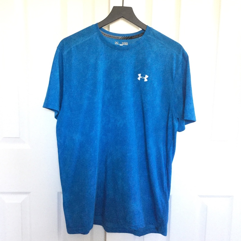 Under Armour Running Blue Waffle Tee sz XL
